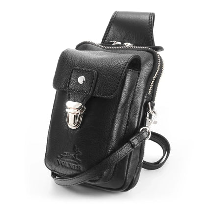 Gürteltasche Leder mit knöpfbarer Gürtelschlaufe – 3 große Fächer | UrbanWalker