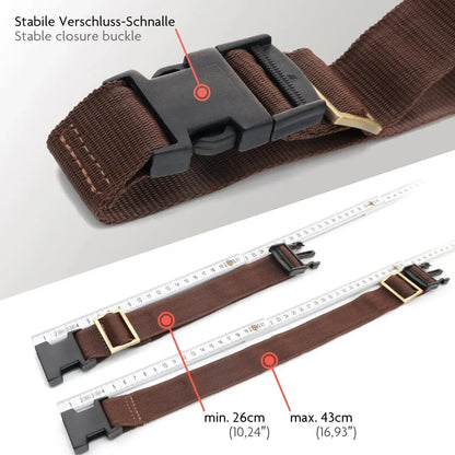 Rallonge de ceinture pour nos modèles de sac banane Barcelona, Portland, Palma et Denver – rallonge de min. 26 à max. 43 cm