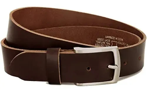 Klassischer Leder Gürtel - Braun - 38mm breit - leicht kürzbar | Br007-02