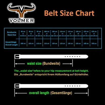 Klassischer Leder Gürtel - Braun - 38mm breit - leicht kürzbar | Br007-02