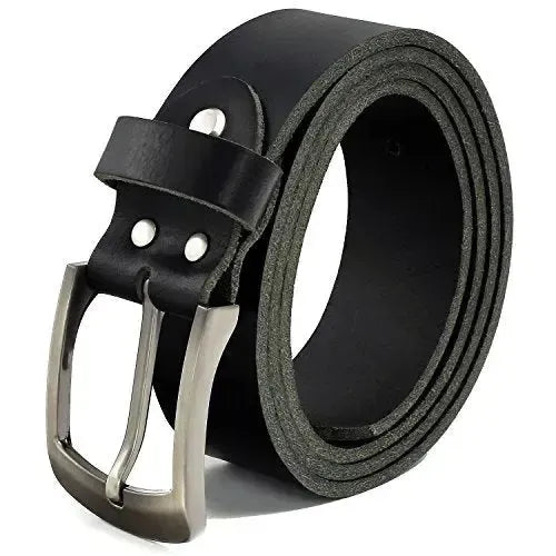 Klassischer Leder Gürtel - Schwarz - 38mm breit - leicht kürzbar | 10125