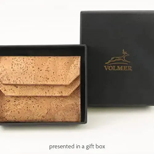 Kompakte Geldbörse aus Kork mit RFID-Schutz - 4 Fächer für Kreditkarten - vegan | MW99 Kork