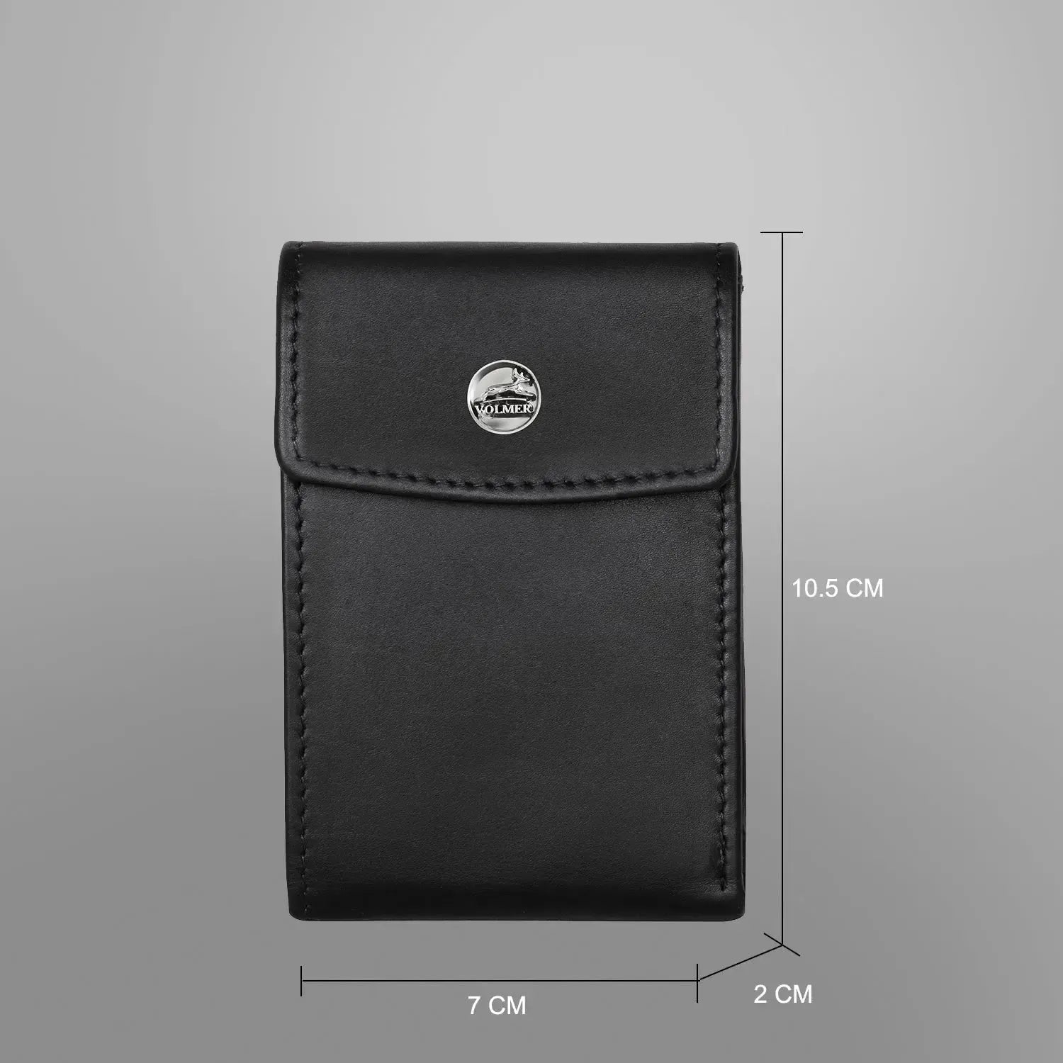 Kompakte Leder Geldbörse mit Münzfach - 9 Fächer für Karten - RFID-Schutz - inkl. Geschenkbox | VO40