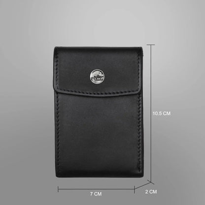 Kompakte Leder Geldbörse mit Münzfach - 9 Fächer für Karten - RFID-Schutz - inkl. Geschenkbox | VO40