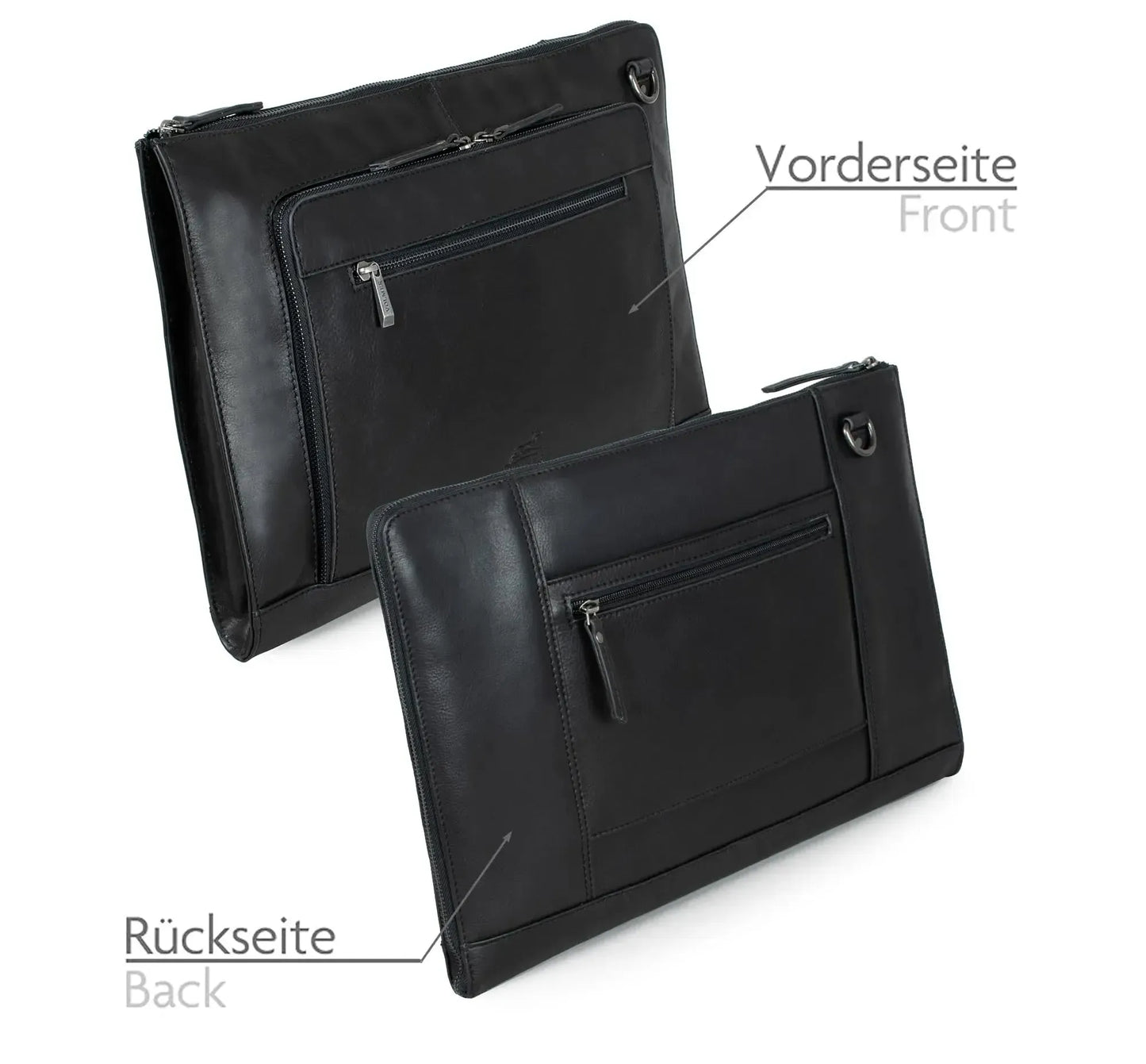 Sacoche ordinateur portable 16 pouces – sac bandoulière en cuir – grand compartiment organisateur | VO2403