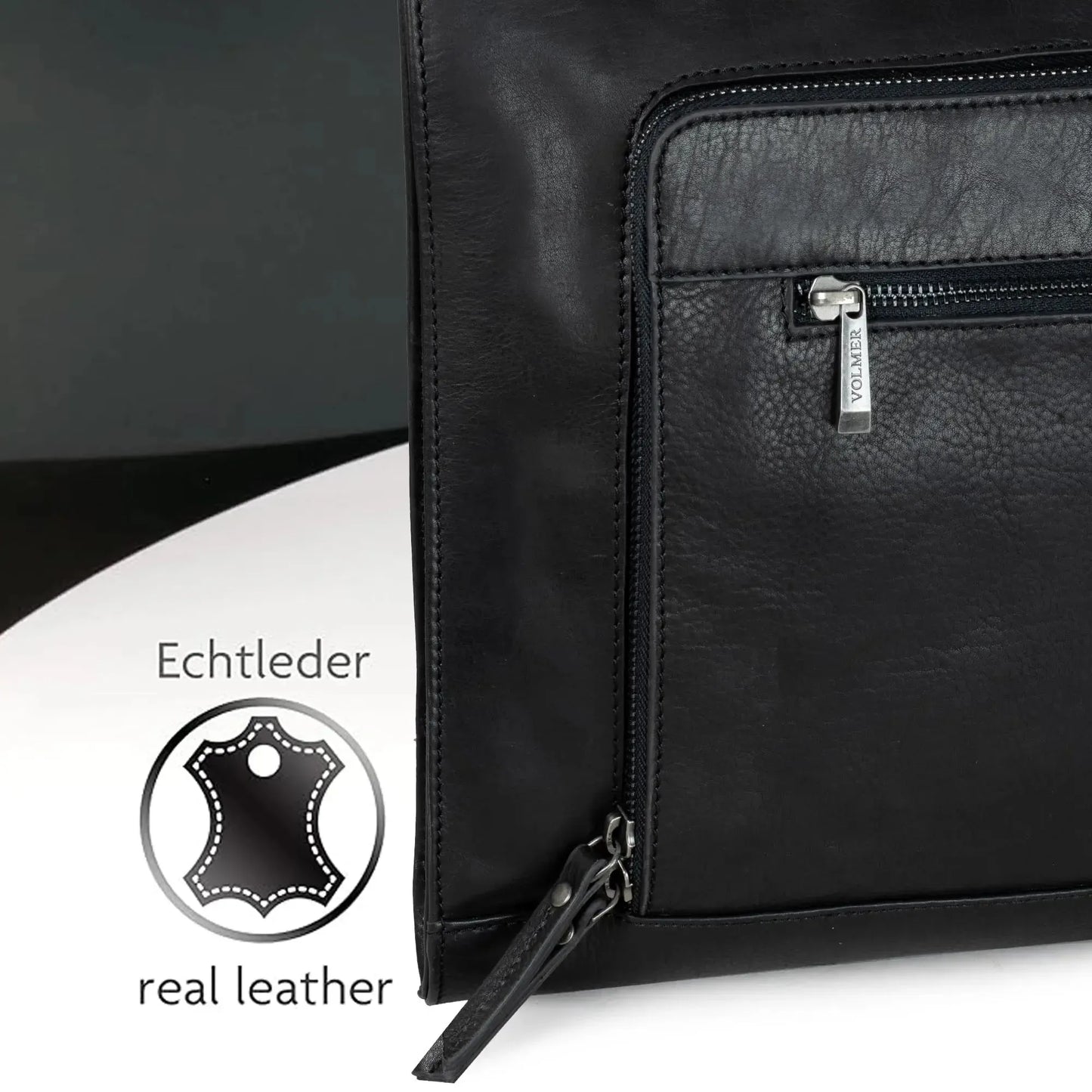 Sacoche pour ordinateur portable 16 pouces – sac bandoulière en cuir – grand compartiment organisateur | VO2403