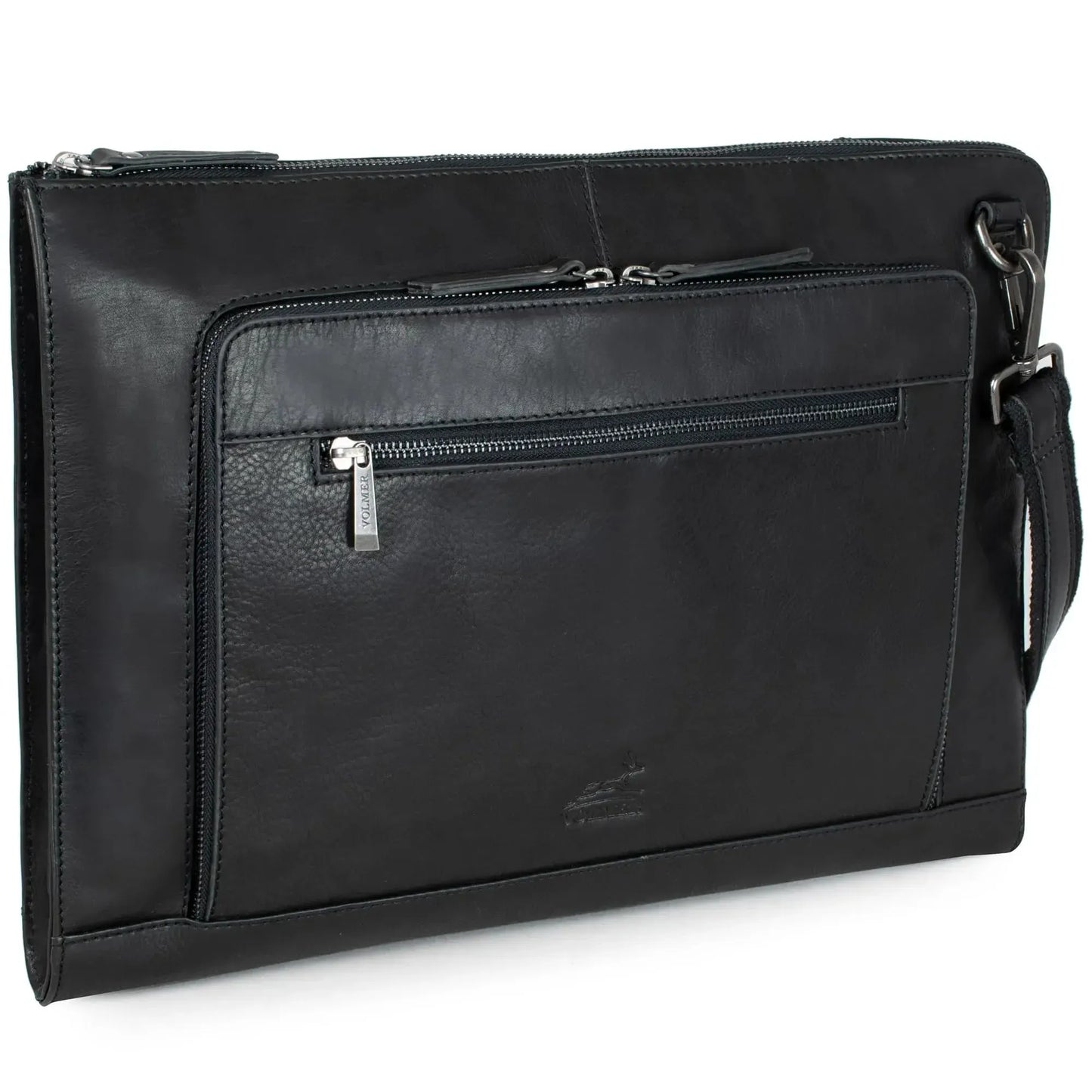 Sacoche pour ordinateur portable 16 Zoll – sac bandoulière en cuir – grand compartiment organisateur | VO2403
