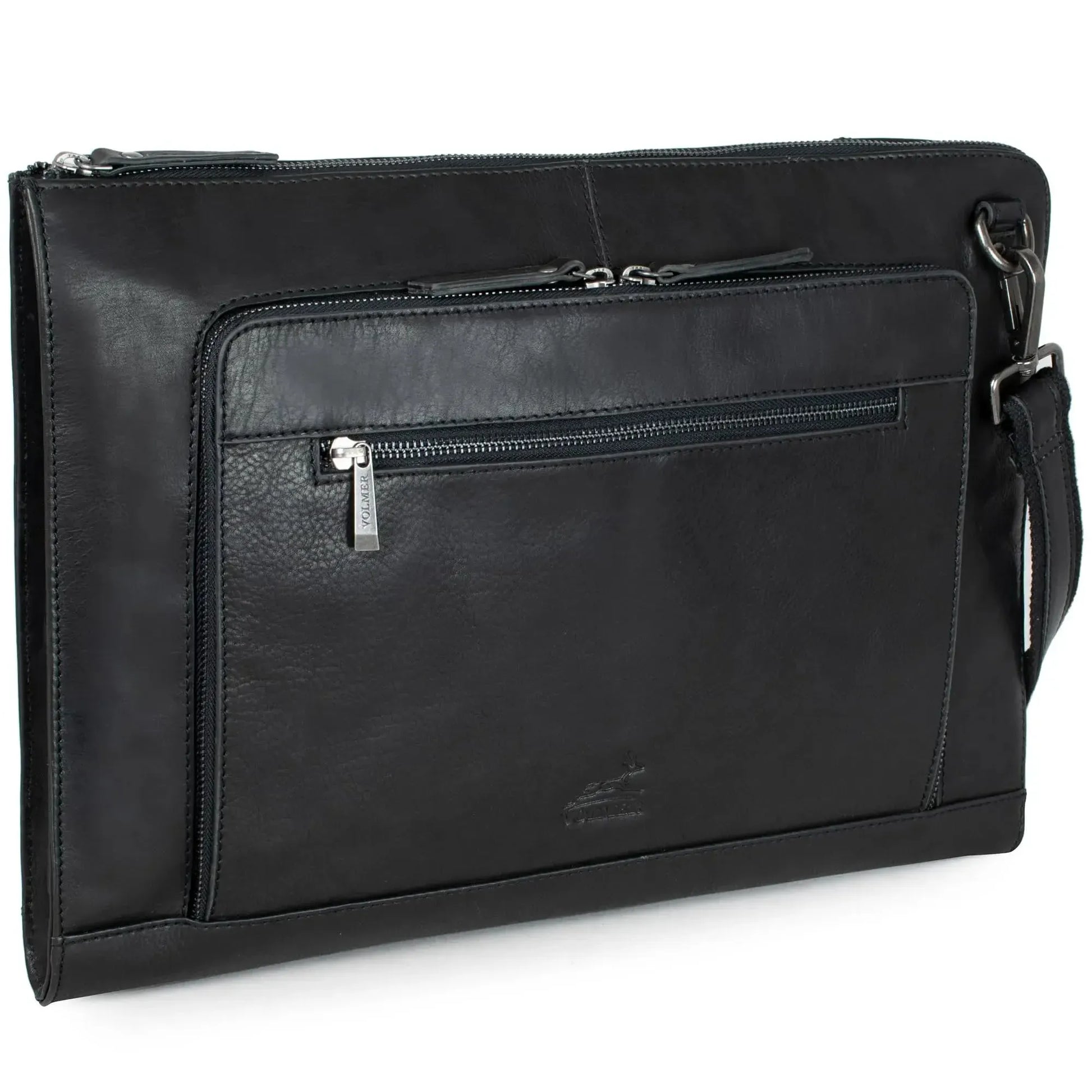 Sacoche pour ordinateur portable 16 Zoll – sac bandoulière en cuir – grand compartiment organisateur | VO2403