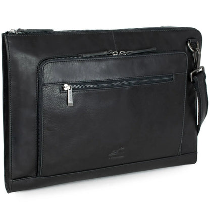 Sacoche pour ordinateur portable 16 Zoll – sac bandoulière en cuir – grand compartiment organisateur | VO2403
