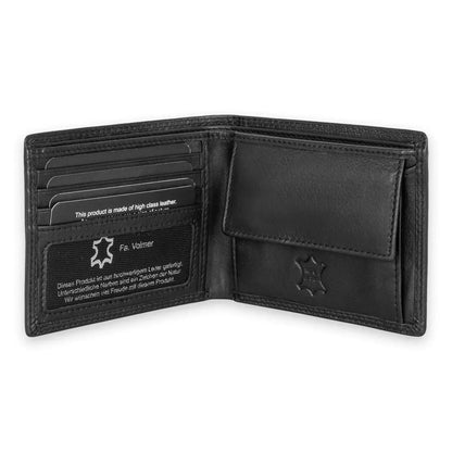 Leder Geldbörse Herren mit AirTag-Fach und RFID-Schutz - extra-stabile Doppelnaht - 6 Fächer für Kreditkarten | VO8-Air