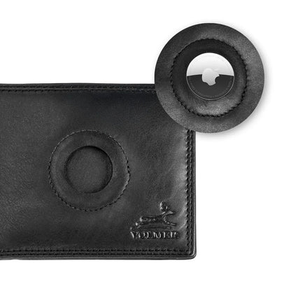 Leder Geldbörse Herren mit AirTag-Fach und RFID-Schutz - extra-stabile Doppelnaht - 6 Fächer für Kreditkarten | VO8-Air