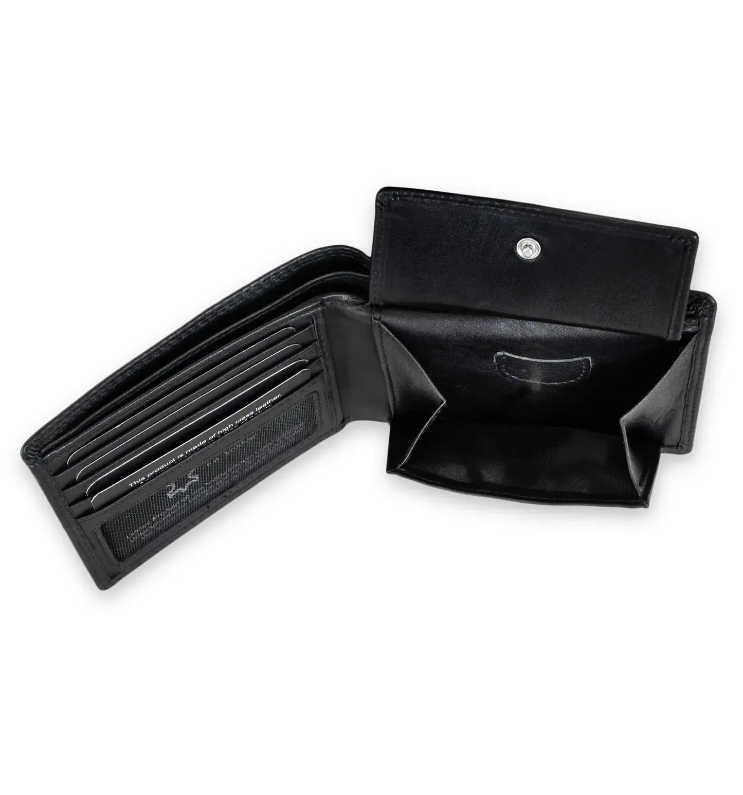 Leder Geldbörse Herren mit AirTag-Fach und RFID-Schutz - extra-stabile Doppelnaht - 6 Fächer für Kreditkarten | VO8-Air