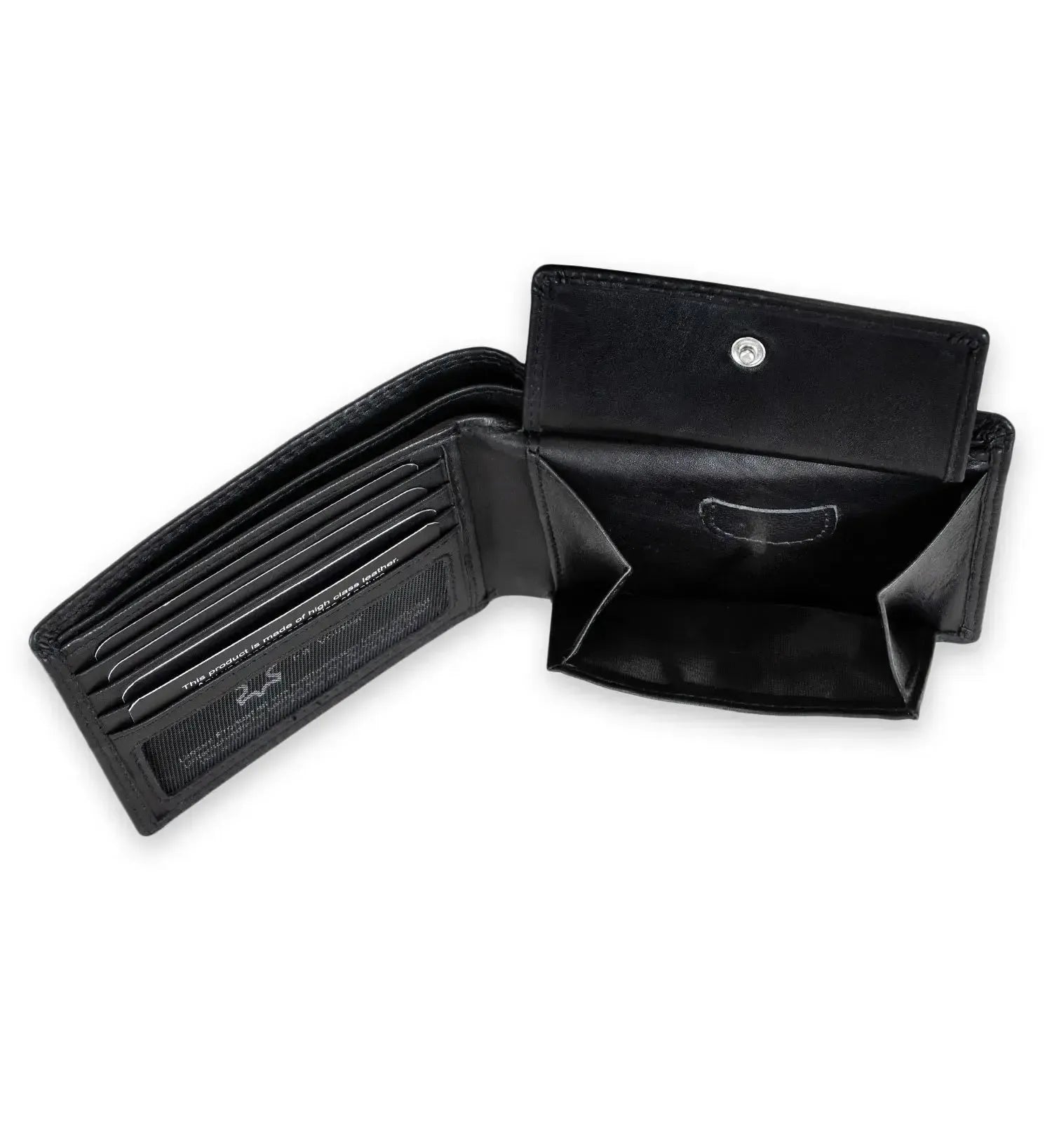 Leder Geldbörse Herren mit AirTag-Fach und RFID-Schutz - extra-stabile Doppelnaht - 6 Fächer für Kreditkarten | VO8-Air