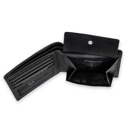 Leder Geldbörse Herren mit AirTag-Fach und RFID-Schutz - extra-stabile Doppelnaht - 6 Fächer für Kreditkarten | VO8-Air