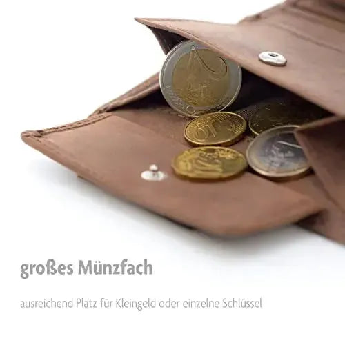 Leder Geldbörse Herren mit RFID-Schutz - extra-stabile Doppelnaht - 15 Fächer für Kreditkarten - Hochformat | VO2