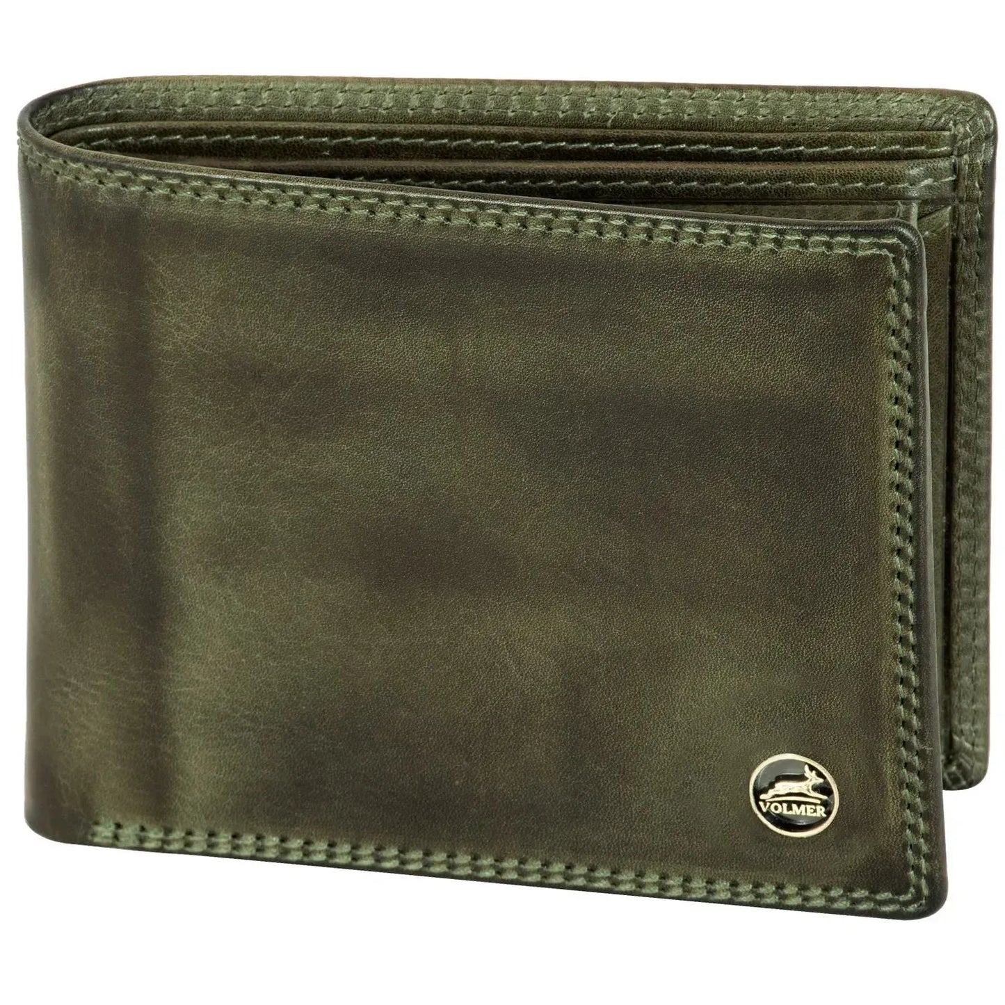 Leder Geldbörse Herren mit RFID-Schutz - extra-stabile Doppelnaht - 6 Fächer für Kreditkarten | 16112B