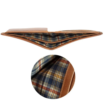 Leder Geldbörse Herren mit RFID-Schutz - extra-stabile Doppelnaht - 6 Fächer für Kreditkarten | 16112B