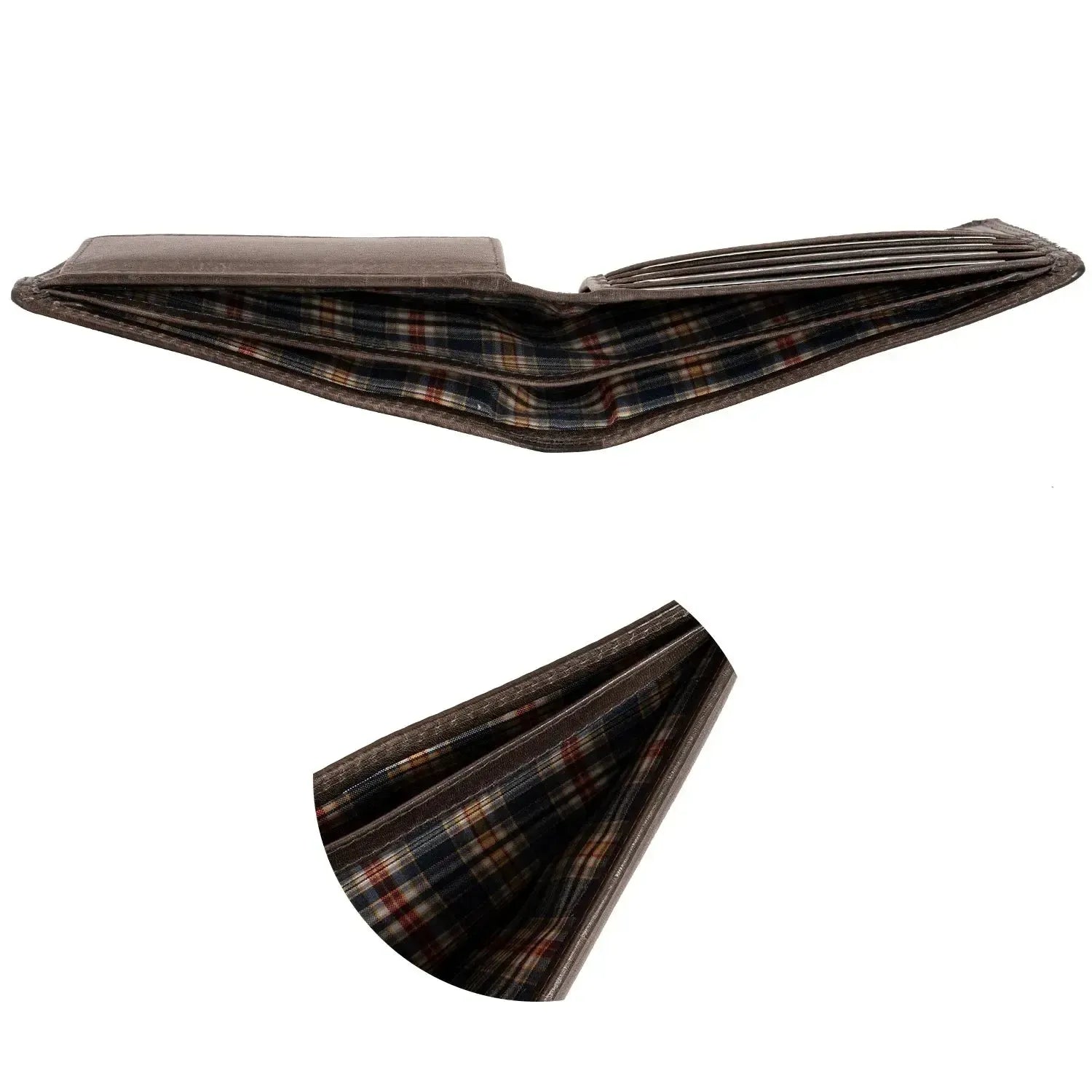 Leder Geldbörse Herren mit RFID-Schutz - extra-stabile Doppelnaht - 6 Fächer für Kreditkarten | 16112B