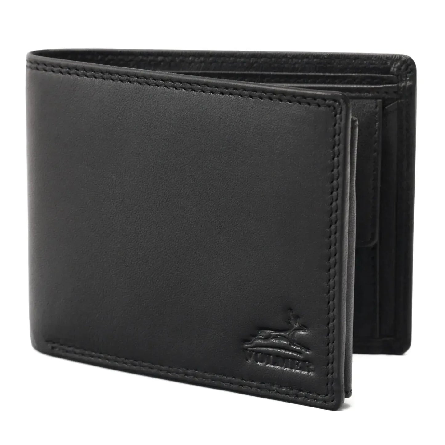 Leder Geldbörse Herren mit RFID-Schutz - extra-stabile Doppelnaht - 6 Fächer für Kreditkarten | VO8