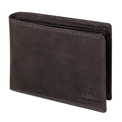 Leder Geldbörse Herren mit RFID-Schutz - extra-stabile Doppelnaht - 6 Fächer für Kreditkarten | VO8