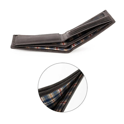 Leder Geldbörse Herren mit RFID-Schutz - extra-stabile Doppelnaht - 6 Fächer für Kreditkarten | VO8