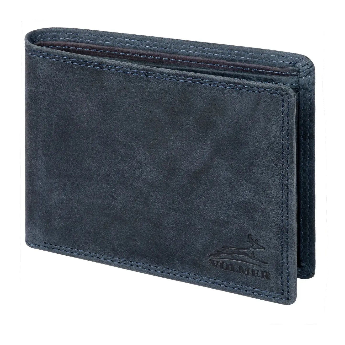 Leder Geldbörse Herren mit RFID-Schutz - extra-stabile Doppelnaht - 6 Fächer für Kreditkarten | VO8