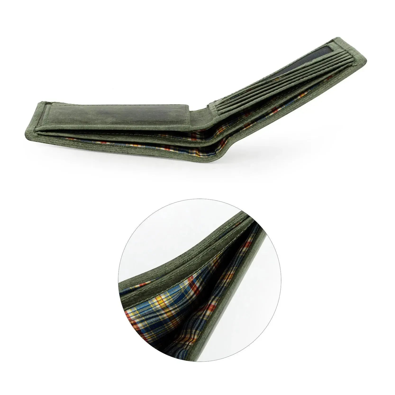 Leder Geldbörse Herren mit RFID-Schutz - extra-stabile Doppelnaht - 6 Fächer für Kreditkarten | VO8