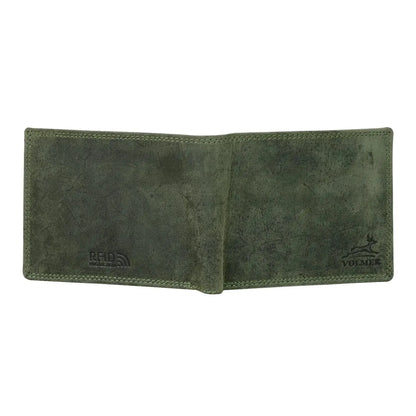 Leder Geldbörse Herren mit RFID-Schutz - extra-stabile Doppelnaht - 6 Fächer für Kreditkarten | VO8