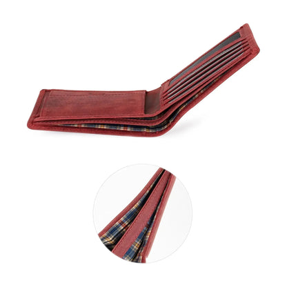 Leder Geldbörse Herren mit RFID-Schutz - extra-stabile Doppelnaht - 6 Fächer für Kreditkarten | VO8