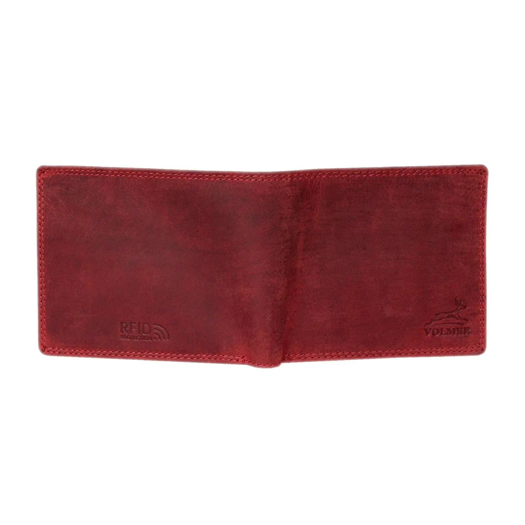 Leder Geldbörse Herren mit RFID-Schutz - extra-stabile Doppelnaht - 6 Fächer für Kreditkarten | VO8