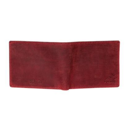 Leder Geldbörse Herren mit RFID-Schutz - extra-stabile Doppelnaht - 6 Fächer für Kreditkarten | VO8