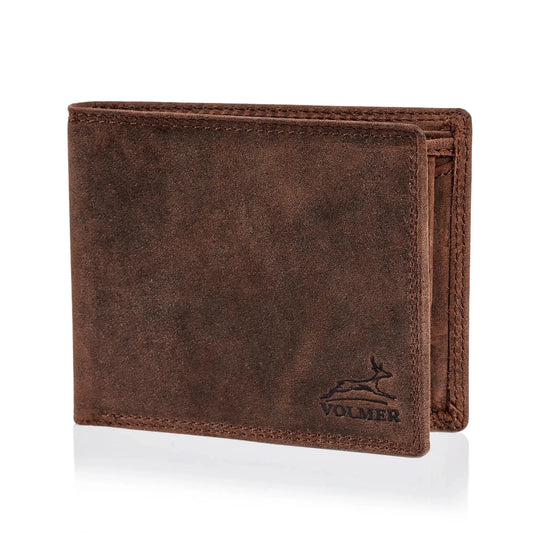 Leder Geldbörse Herren mit RFID-Schutz - extra-stabile Doppelnaht - 6 Fächer für Kreditkarten | VO8