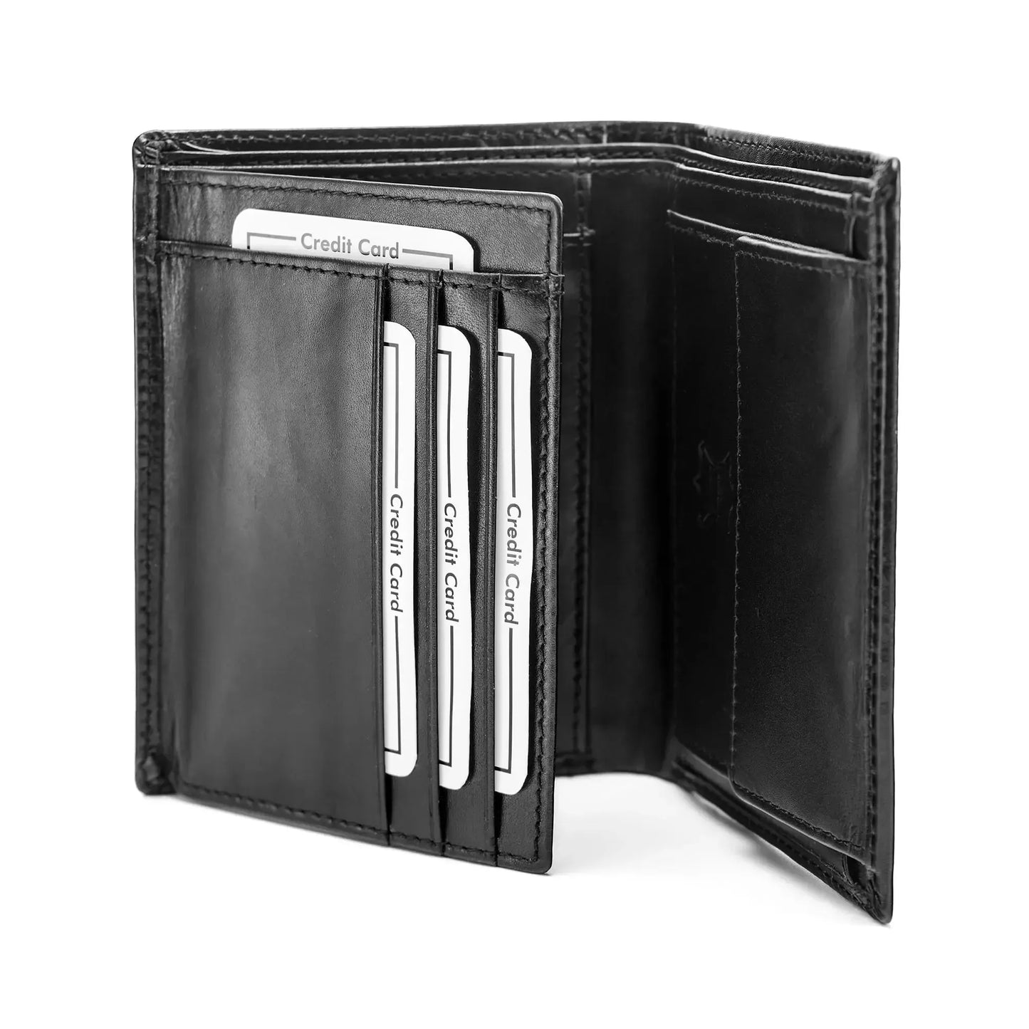 Leder Geldbörse Herren mit RFID-Schutz im XL-Format - Platz für Fahrzeugscheine - 11 Fächer für Kreditkarten | VO18