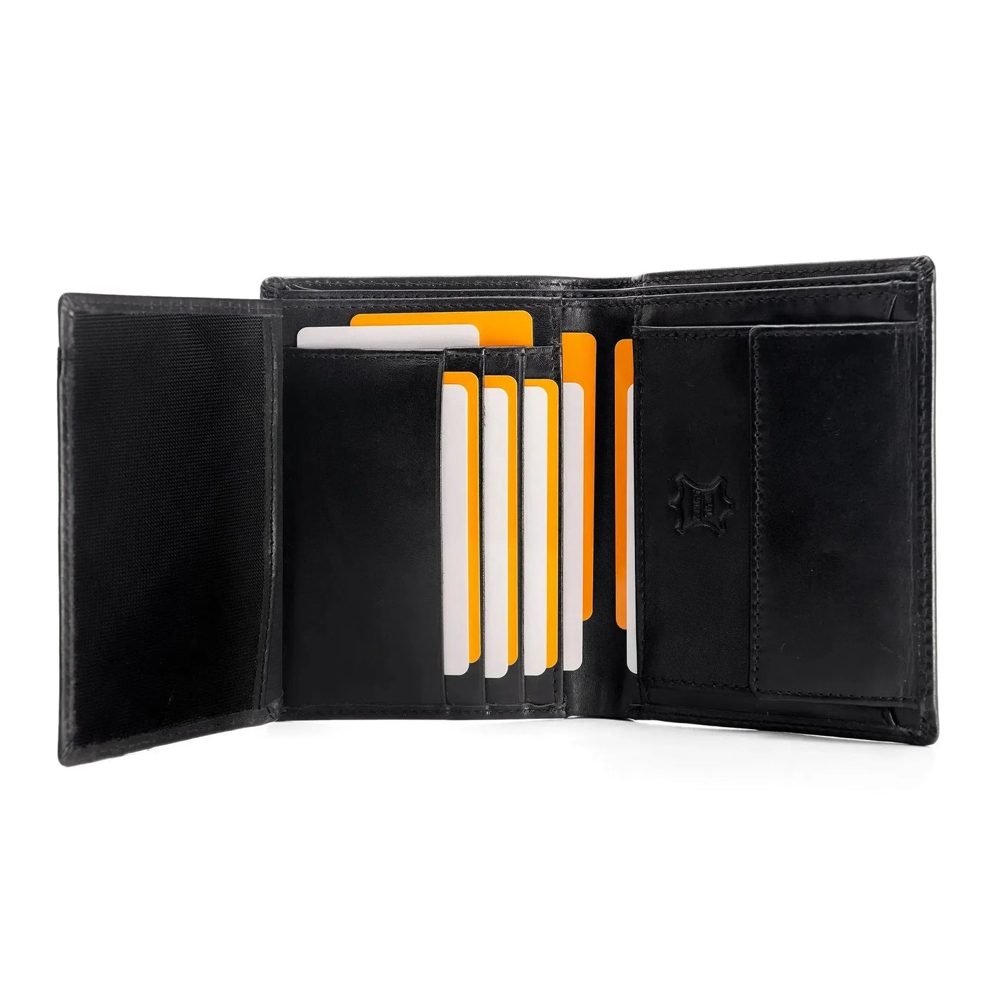 Leder Geldbörse Herren mit RFID-Schutz im XL-Format - Platz für Fahrzeugscheine - 11 Fächer für Kreditkarten | VO18