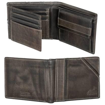 Leder Geldbörse Herren mit RFID-Schutz - modisches Design - 10 Fächer für Kreditkarten | VO37