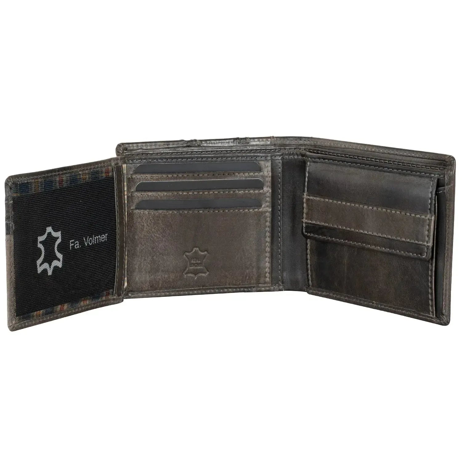 Leder Geldbörse Herren mit RFID-Schutz - modisches Design - 10 Fächer für Kreditkarten | VO37