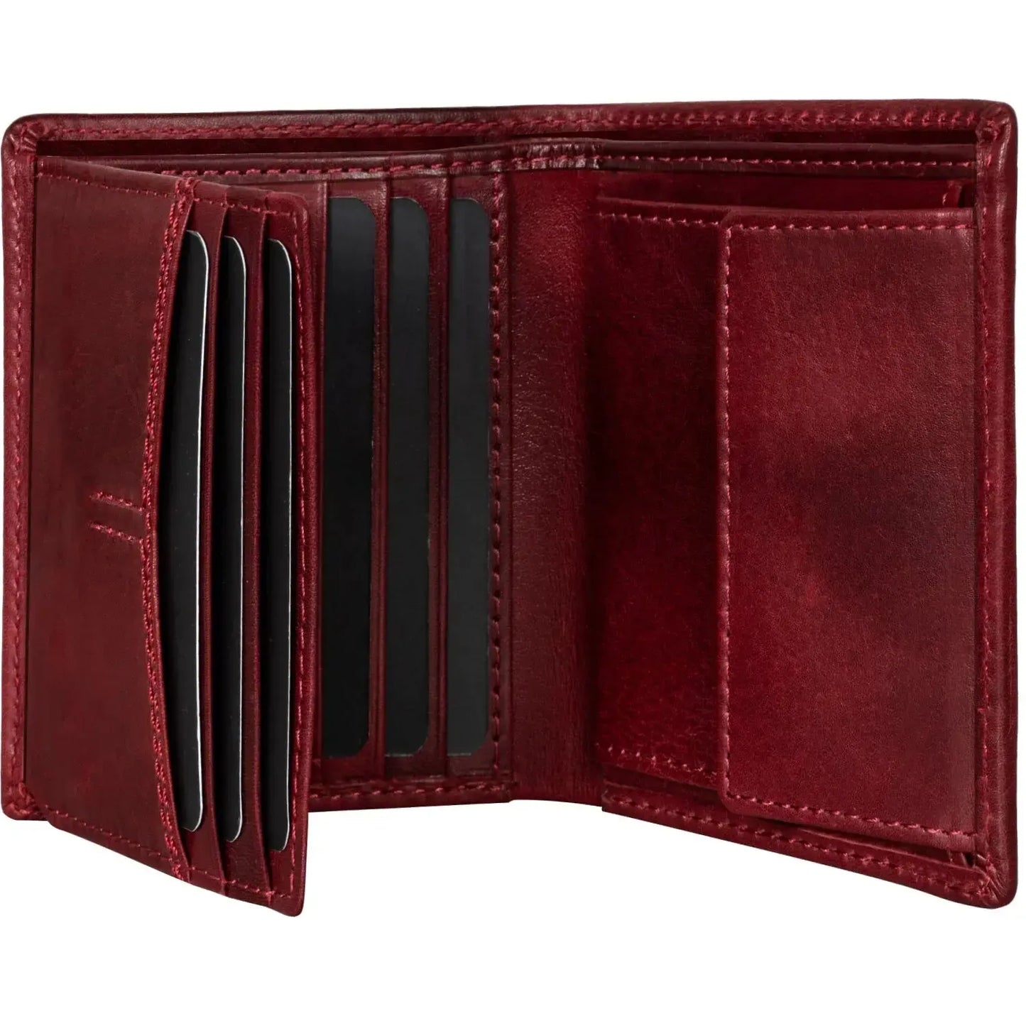 Leder Geldbörse mit RFID-Schutz - kompakt - 9 Fächer für Kreditkarten | VO47