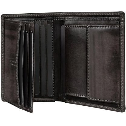 Leder Geldbörse mit RFID-Schutz - kompakt - 9 Fächer für Kreditkarten | VO47