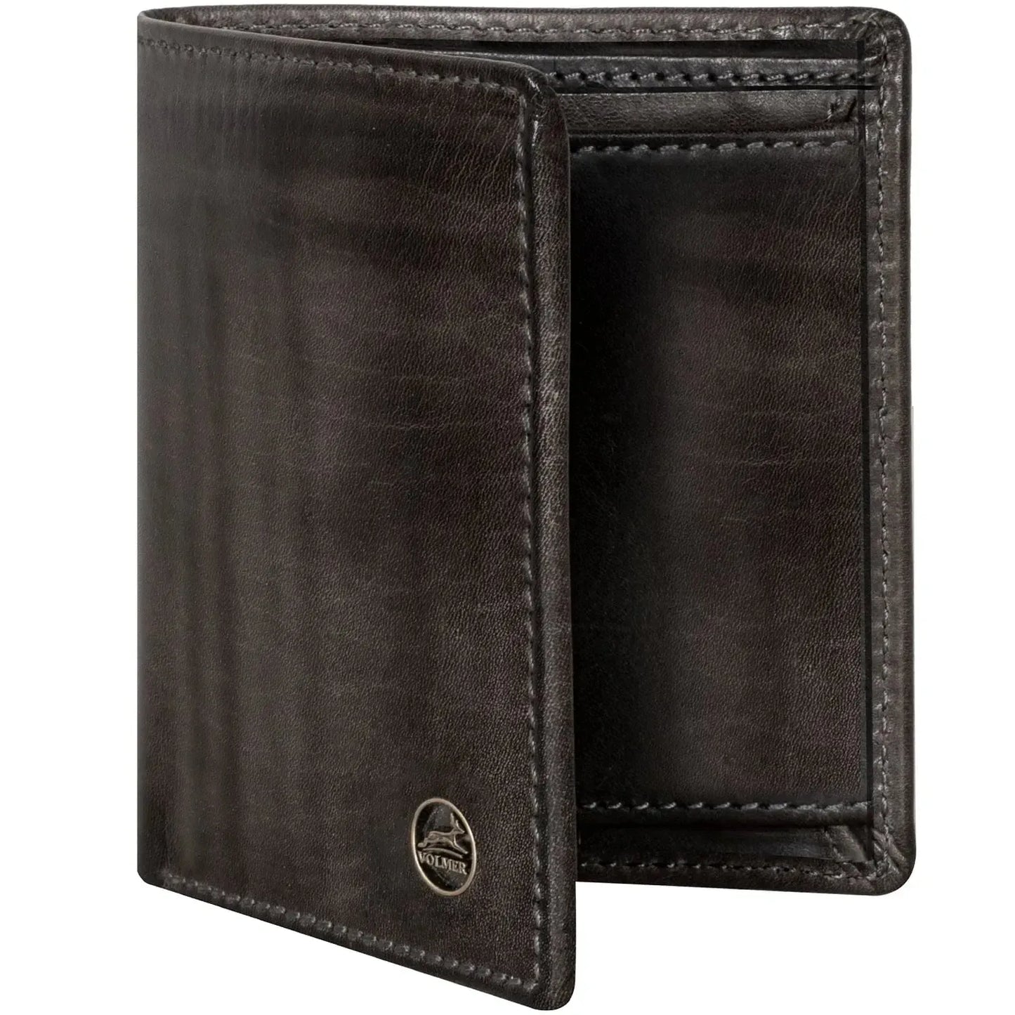 Leder Geldbörse mit RFID-Schutz - kompakt - 9 Fächer für Kreditkarten | VO47