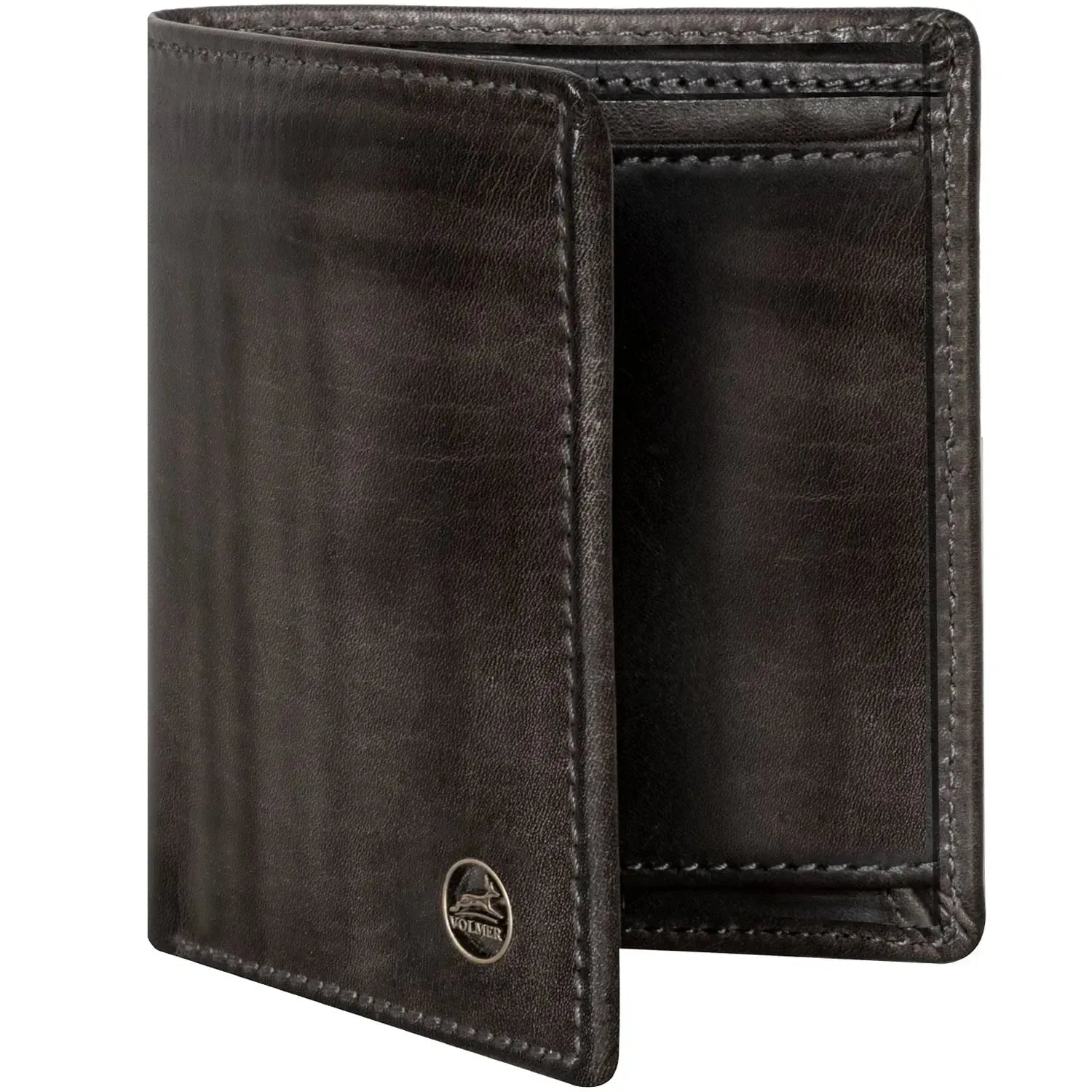 Leder Geldbörse mit RFID-Schutz - kompakt - 9 Fächer für Kreditkarten | VO47