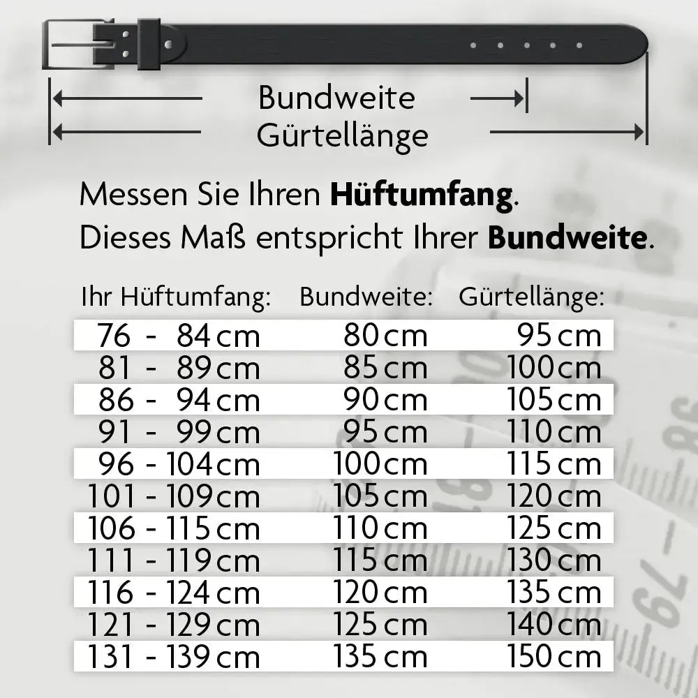 Cinturón de cuero para hombre y mujer – 35 mm, cinturón de cuero completo acortable – Fabricado en Alemania | Austin