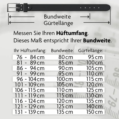 Cinturón de cuero para hombre y mujer – 35 mm, cinturón de cuero completo acortable – Fabricado en Alemania | Austin