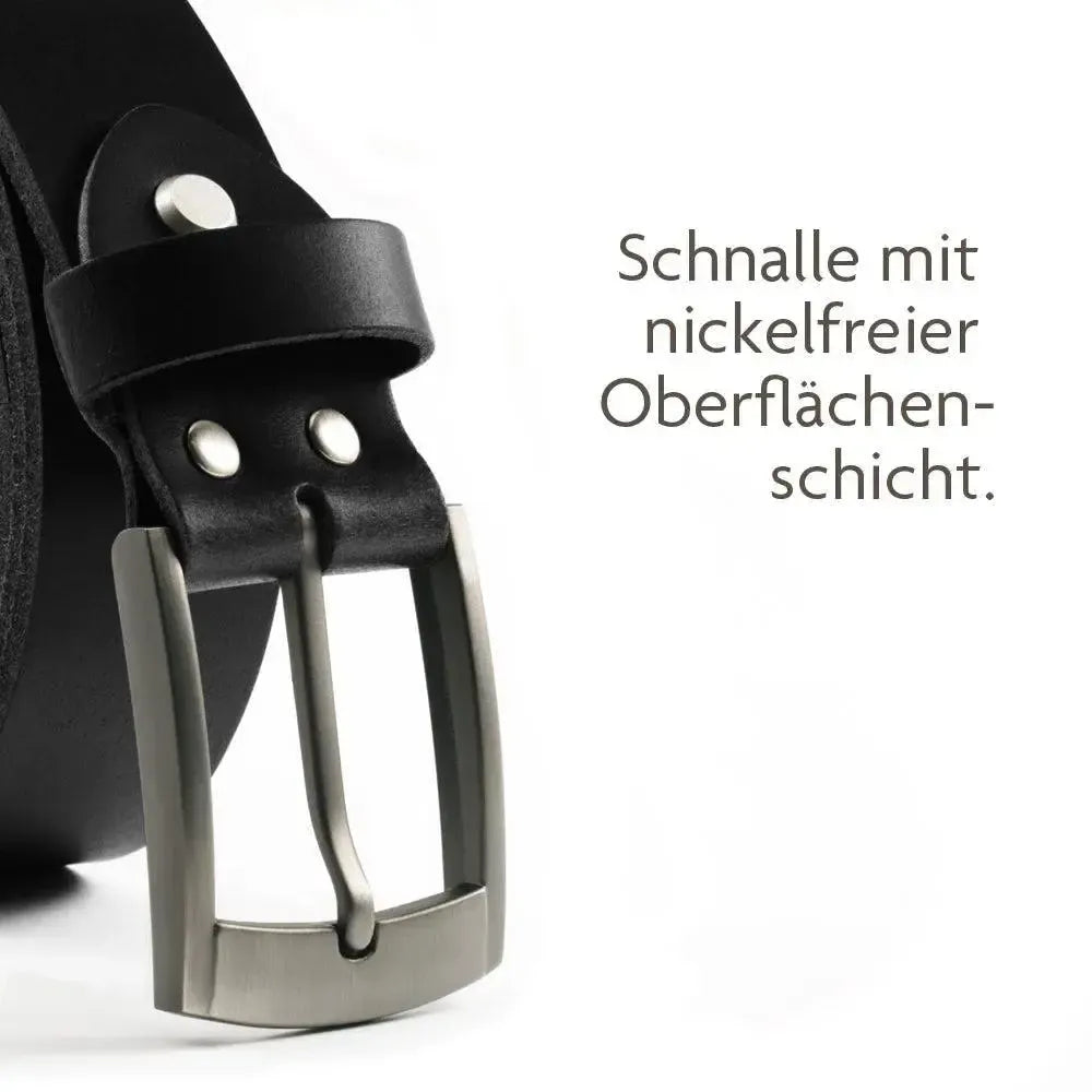 Cinturón de cuero para hombre y mujer – cinturón de piel plena de 35 mm, acortable – Hecho en Alemania | Austin