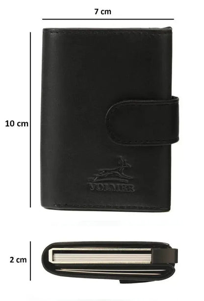 POP-UP Kartenetui aus Leder – Platz für 11 Karten – Scheinfach – RFID-Schutz | VO24