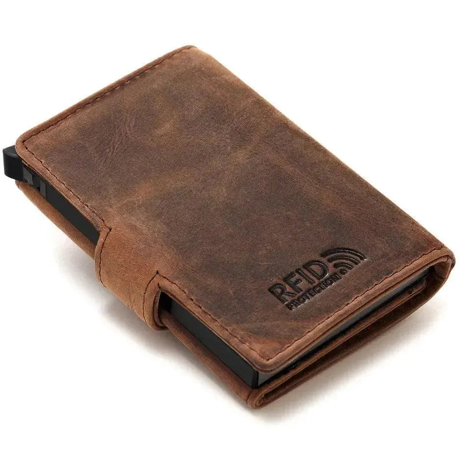 POP-UP Kartenetui aus Leder – Platz für 11 Karten – Scheinfach – RFID-Schutz | VO24