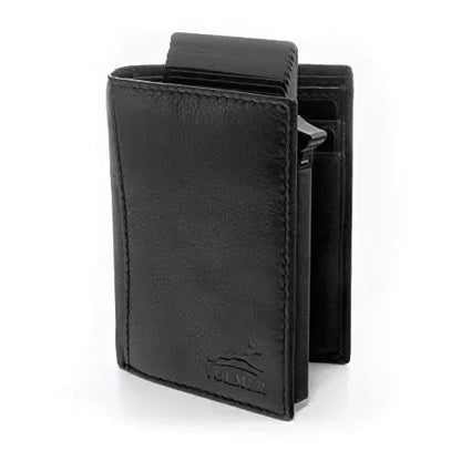 POP-UP Kartenetui mit Münzfach aus Leder – Platz für 8 Karten – Scheinfach – RFID-Schutz – inkl. abnehmbarem Karten-Etui | VO28