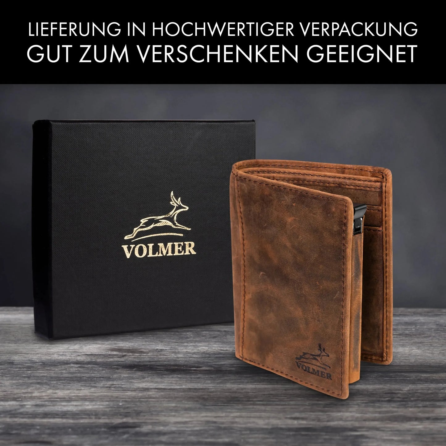 POP-UP Kartenetui mit Münzfach aus Leder – abnehmbares Karten-Etui – Platz für 13 Karten – Scheinfach – RFID-Schutz | VO28