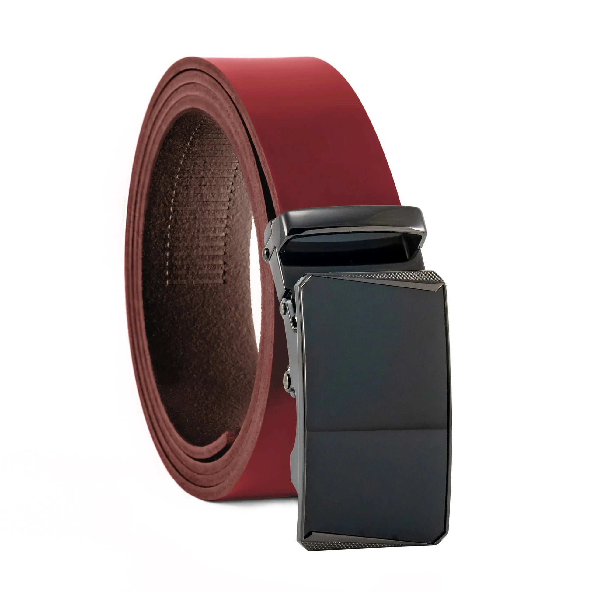 Ceinture à cliquet en cuir pour homme et femme – boucle automatique 35 mm – ajustable à 125 cm – 40 modèles | ATG