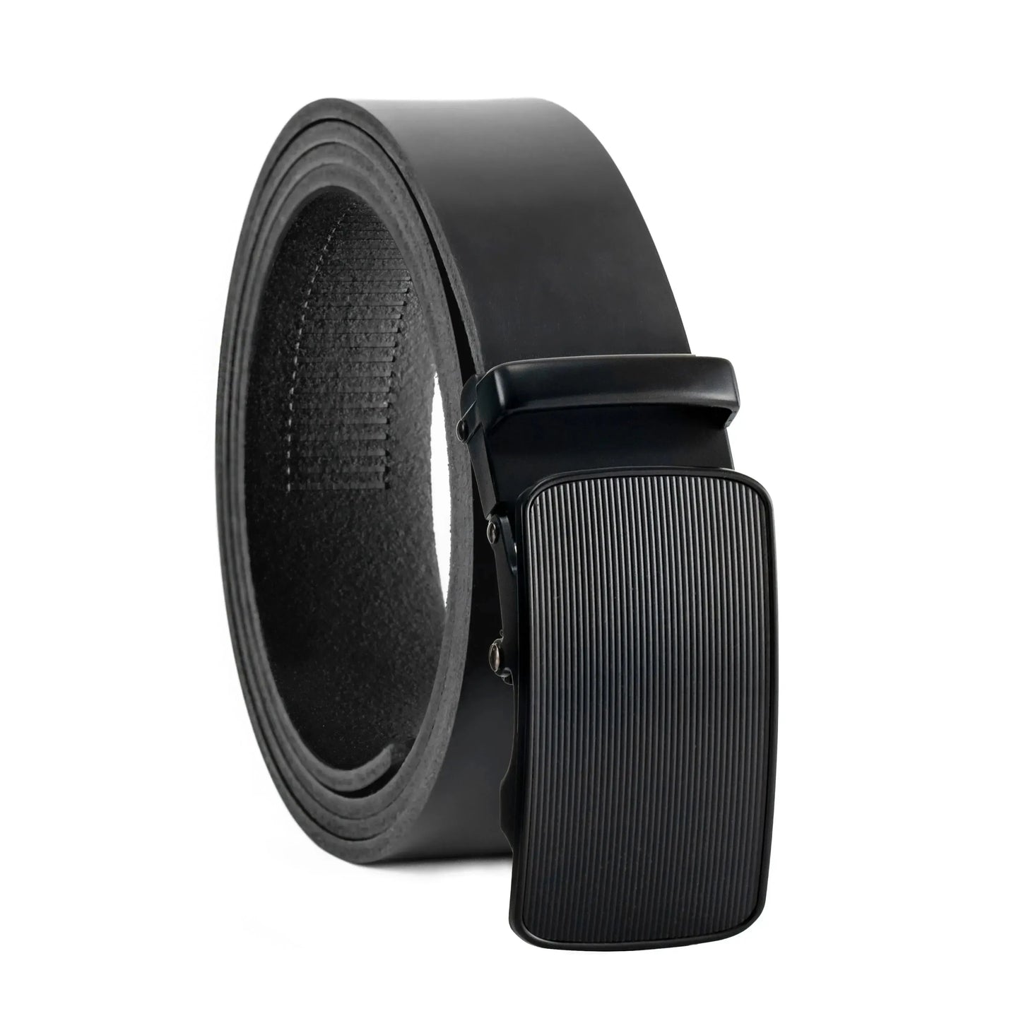 Ratschengürtel aus Leder mit Automatikschließe – Breite 35mm – Bundgröße 125cm, kürzbar | ATG