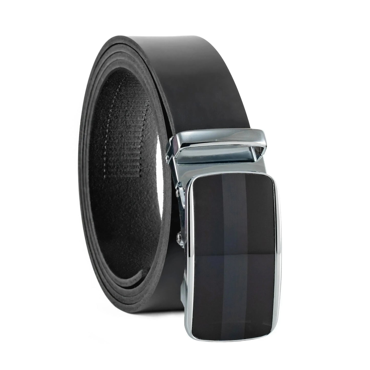Ratschengürtel aus Leder mit Automatikschließe – Breite 35mm – Bundgröße 125cm, kürzbar | ATG